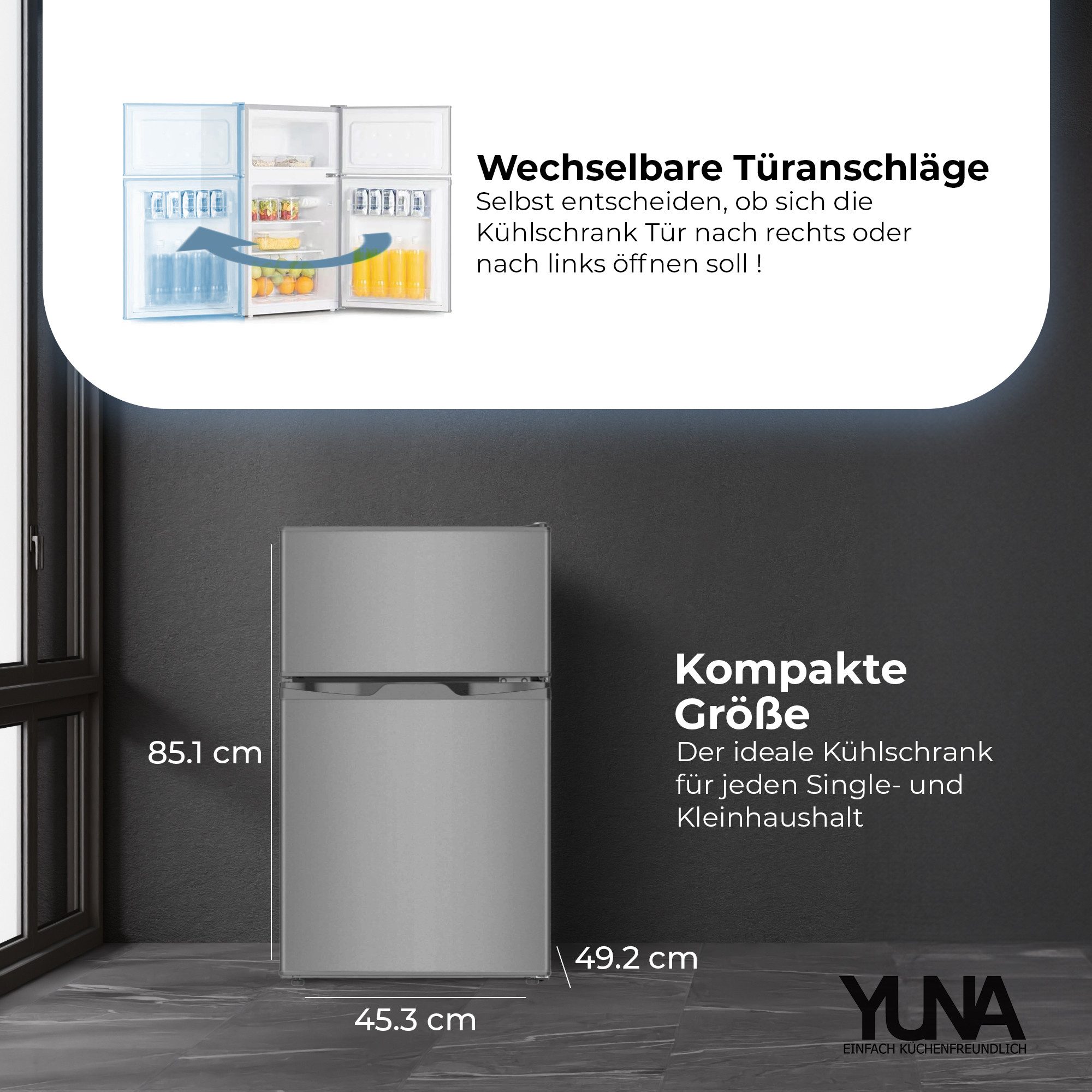 Kühl-/Gefrierkombination Serebro GK85 E-IX