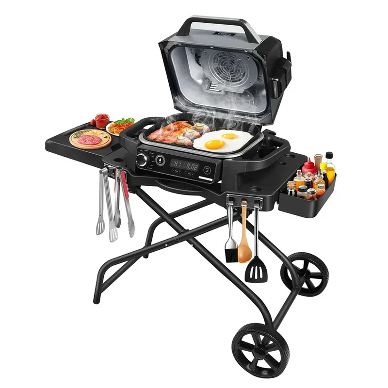 Collapsible Grill Stand for Ninja Woodfire Grill, Traeger, Pit Boss, and 22