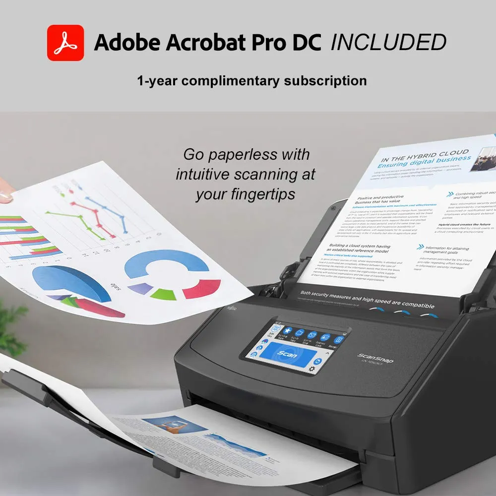 ScanSnap Wireless or USB High Speed Cloud Enabled Document, Photo & Receipt Scanner