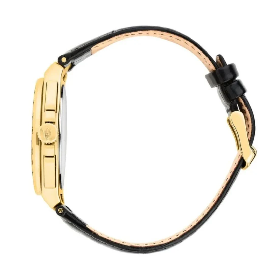 Orologio Maserati Velocit�� Slim in pelle dorato quadrante nero