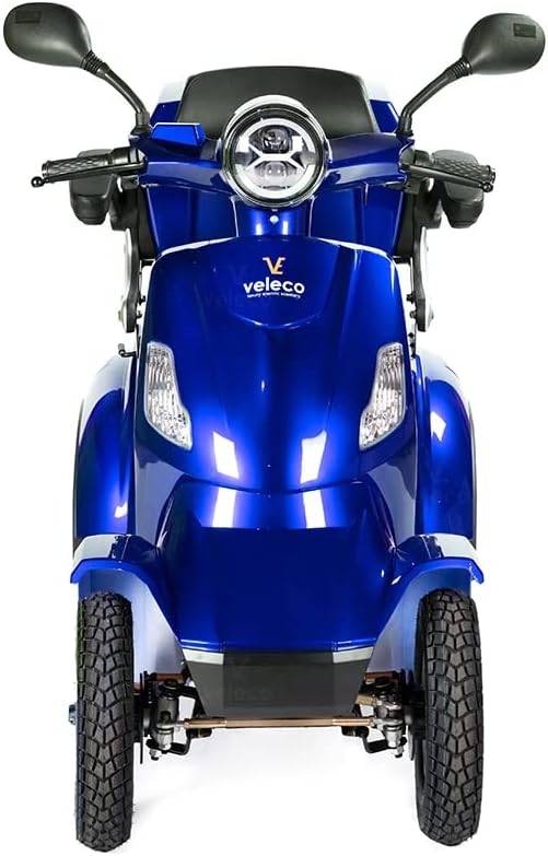 VELECO Seniorenmobil Lithium-Ionen Akku 4-Rad ElektroRoller 1000W FASTER (BLAU)