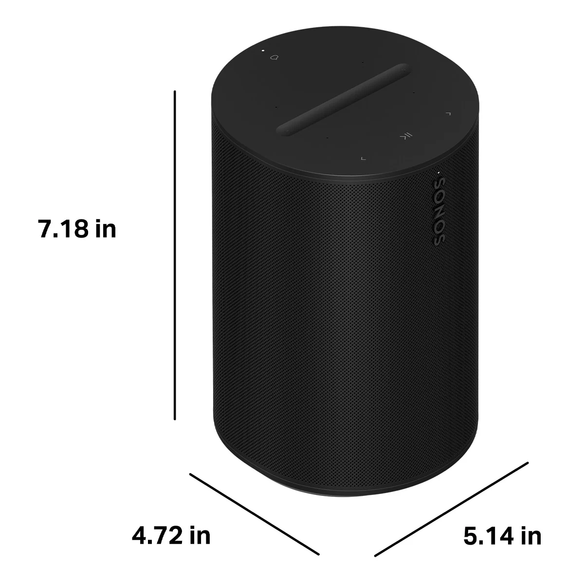 2025 Sonos Era 100 Draadloze Slimme Luidsprekers met Stembediening, Bluetooth, Trueplay Akoestische Afstemming en Ingebouwde Alexa - Paar (Zwart)