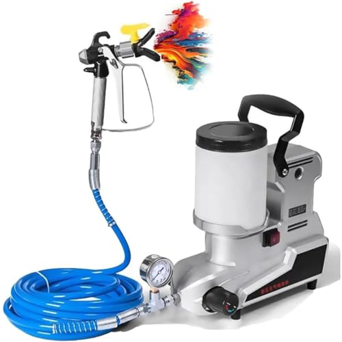 Spruzzatore Airless per Parete, Macchina Elettrica per Verniciatura a Spruzzo per Pareti da 1600 W 2,5 L/min con capacità di 2 L, Tubo Flessibile da 5 M, Regolazione Continua della velocità, Pistola : Amazon.it: Fai da te