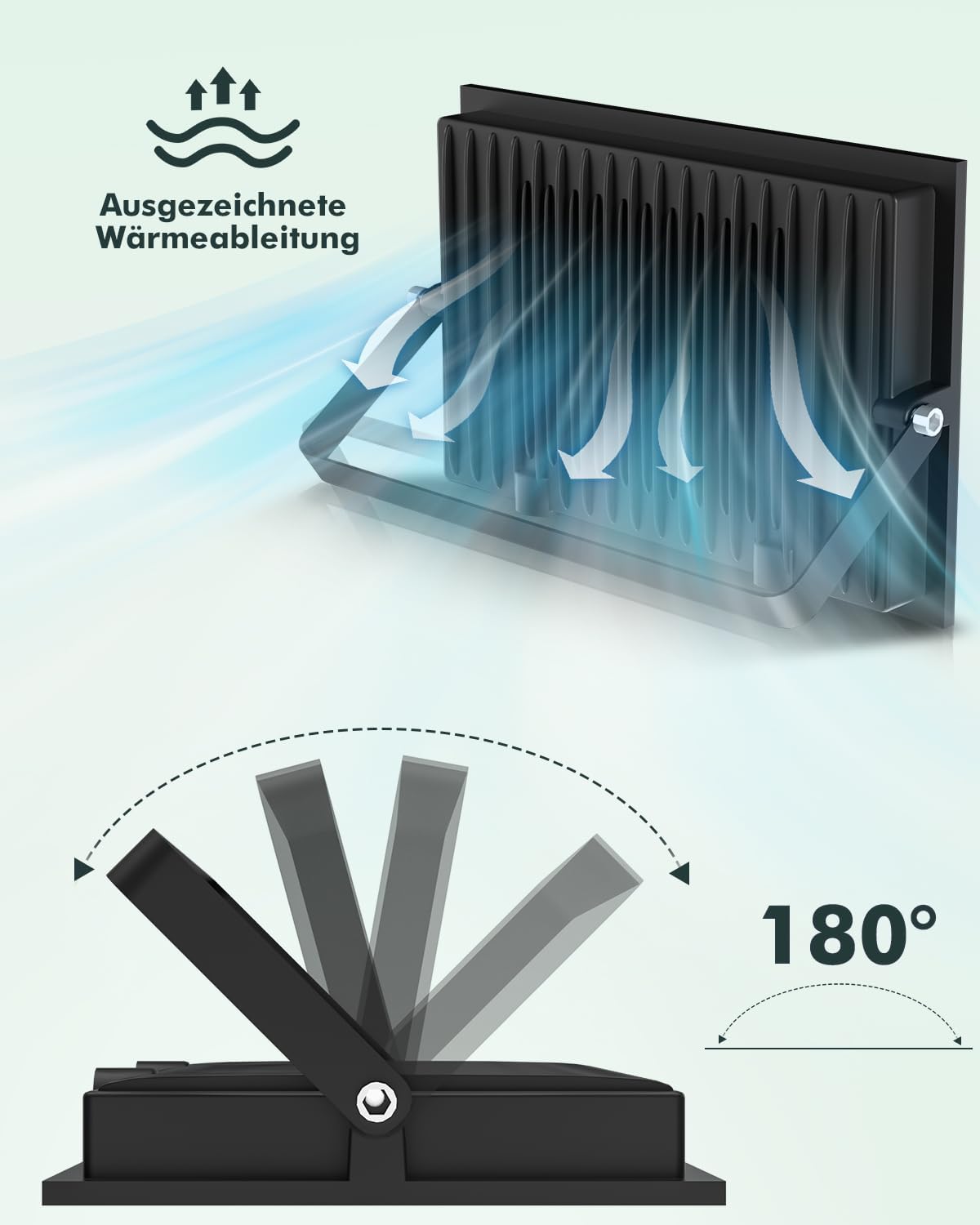 Sararoom Strahler Fluter Flutlicht Scheinwerfer - 10er 200W 272 LED 20000LM Kaltweiß 6500K, IP65 Wasserdichte Flutlichtstrahler Außen-Sicherheitsbeleuchtung für Garten Garage Hof Auffahrt Türen Flur
