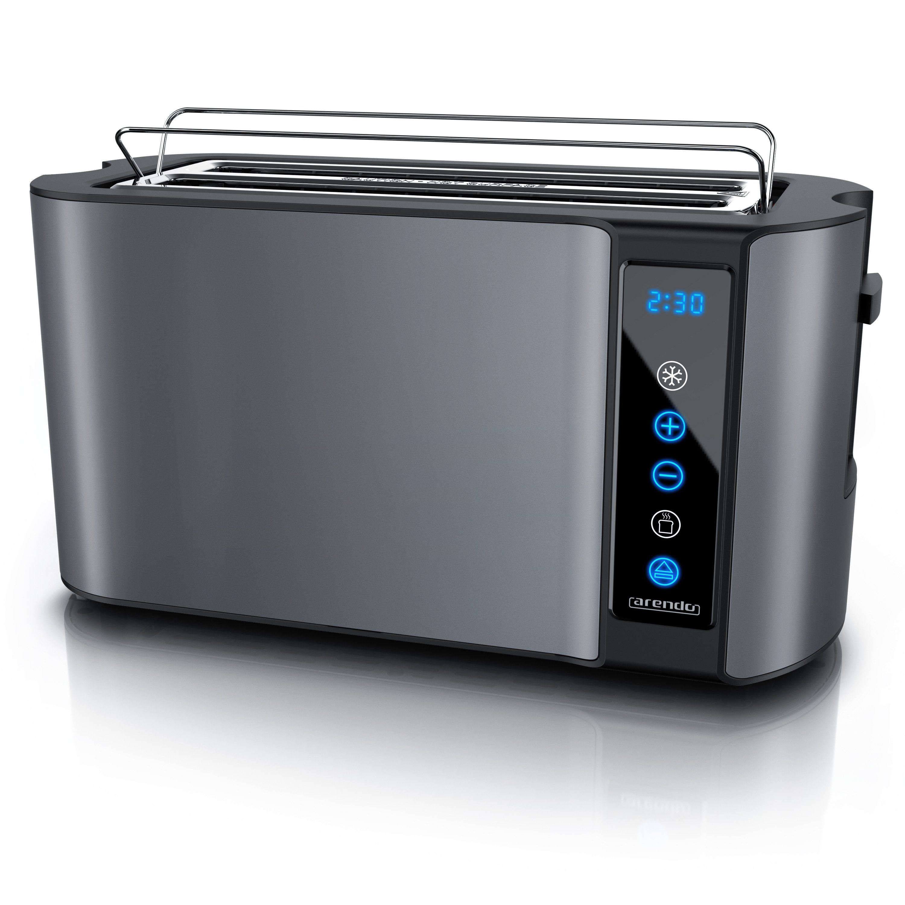 Toaster Wärmeisoliertes Doppelwandgehäuse, Display mit Restzeitanzeige