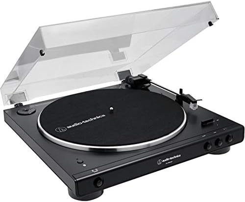 Audio Technica AT LP60XBT   Giradischi completamente automatico con trasmissione a cinghia e connessione Bluetooth, Nero : Strumenti Musicali