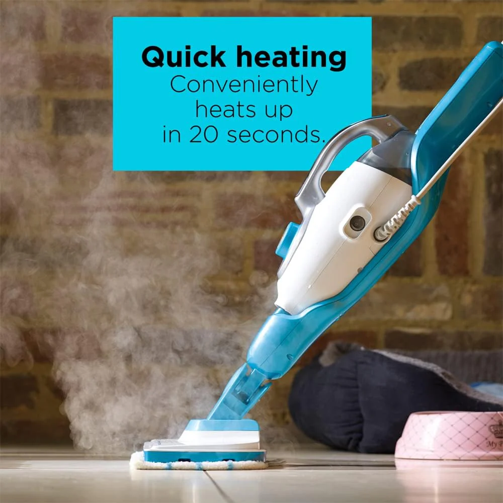 7-in-1 steam mop with steam gloves and handheld steam device