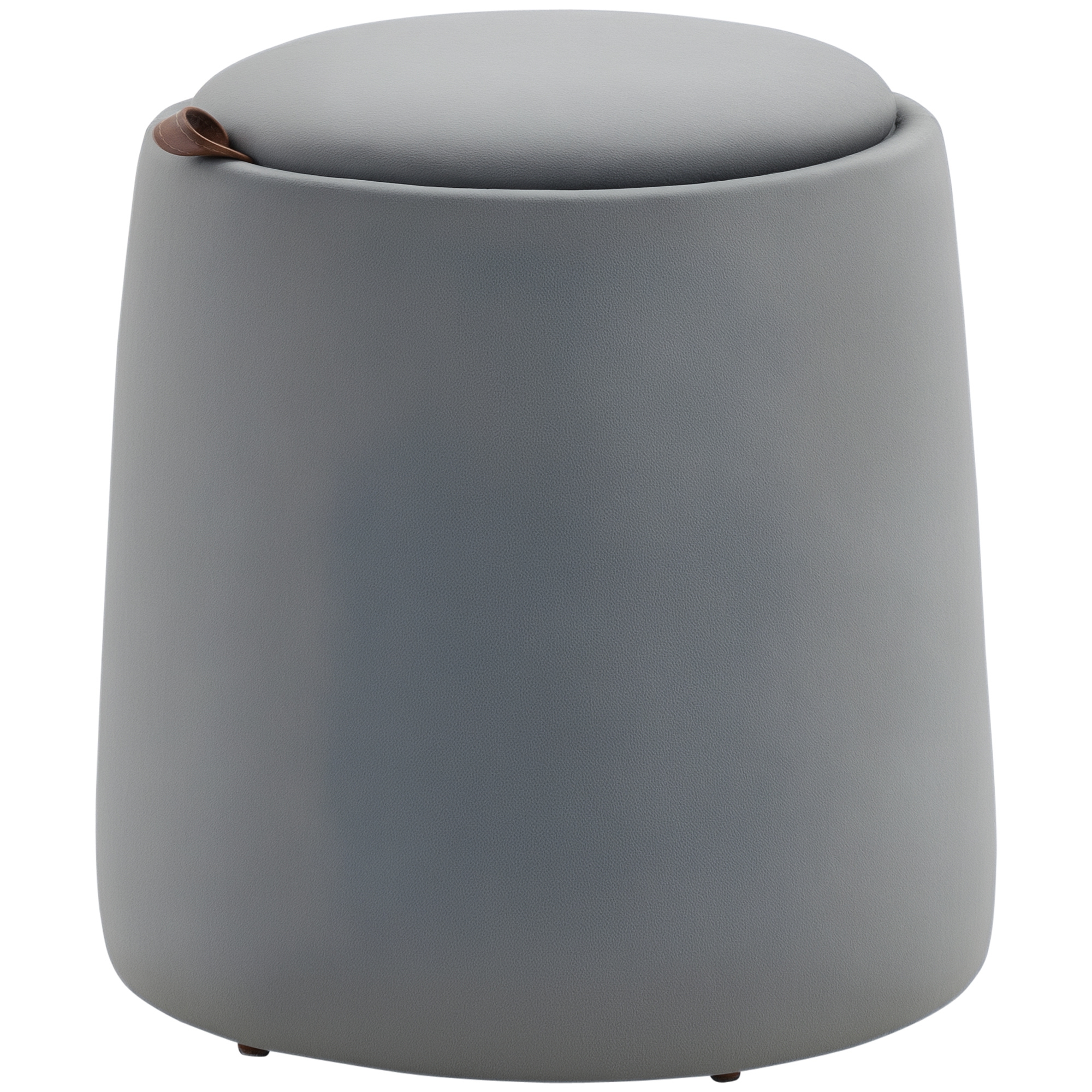 HOMCOM 2-in-1 Hocker in Samtoptik inklusive Stauraum und abnehmbaren Deckel Ø44 cm x 47,5 cm Grau