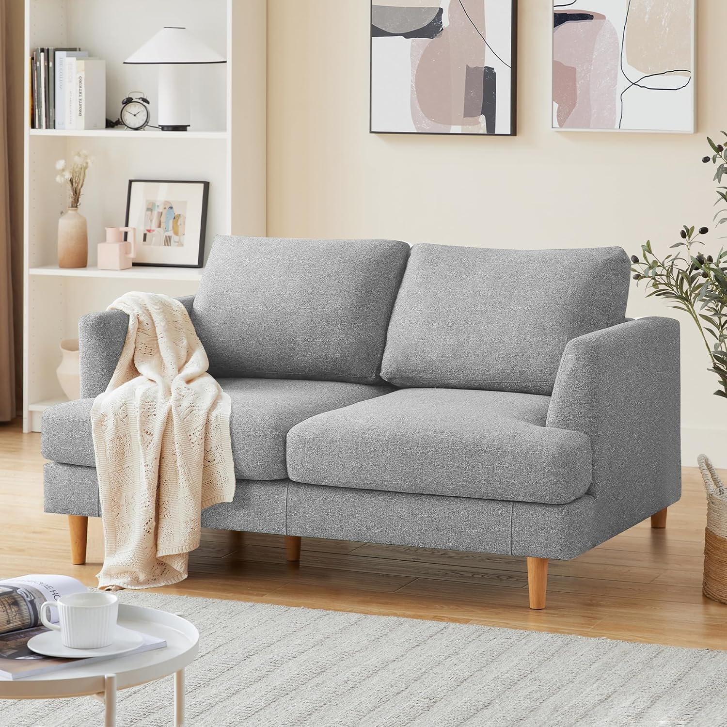 Loveseat Sofa Mid Century Love Seat for Living Room
