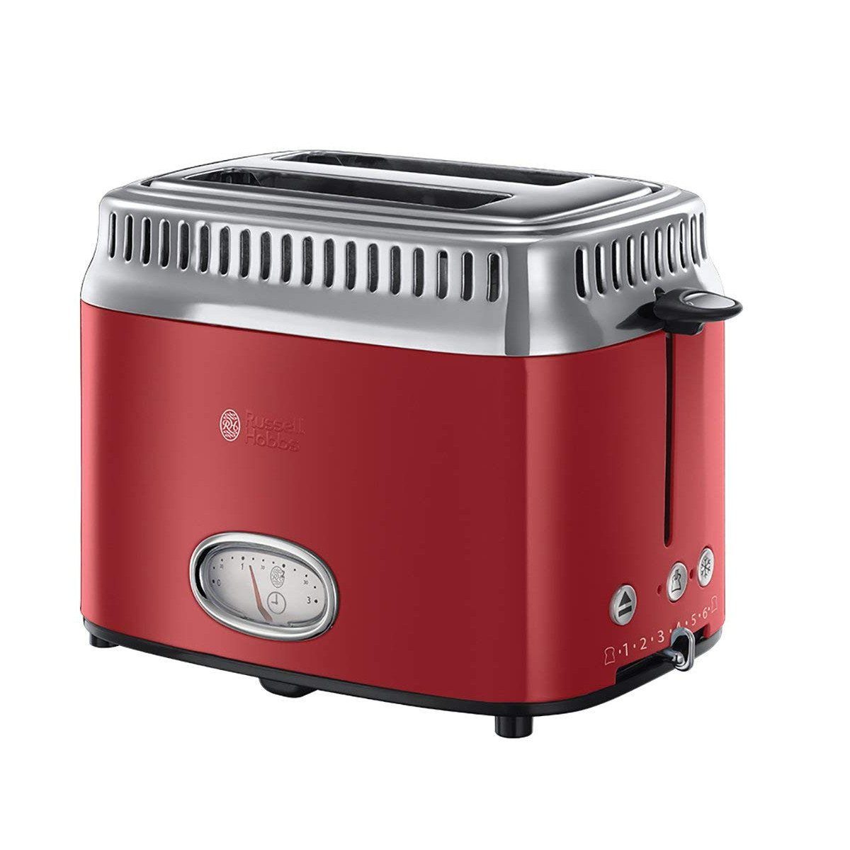 Toaster Retro Ribbon Red 21680-56 2 Scheiben 6 Stufen 1300 W