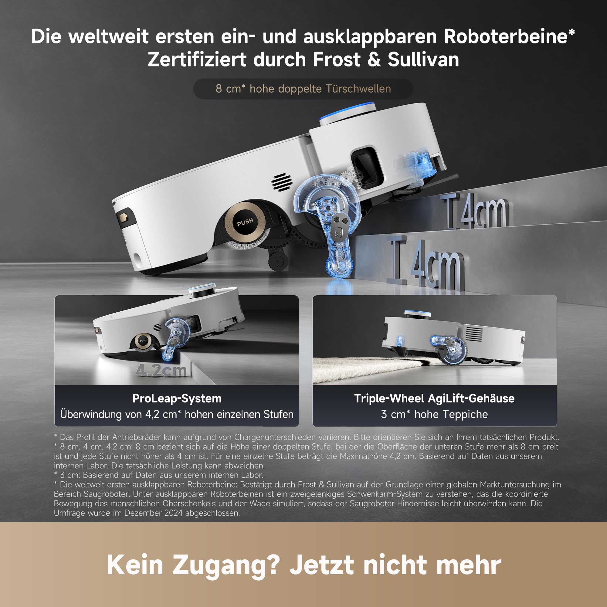 Saugroboter Aqua10 Ultra Roller Complete mit AquaRoll-Wischmopp und 30.000 Pa Saugleistung