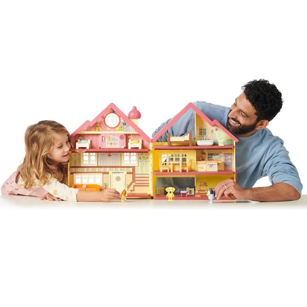 Bluey Ultimate Lights & Sounds Playhouse with Lucky Figures Set &ndash; 3 Story Interactive Toy House