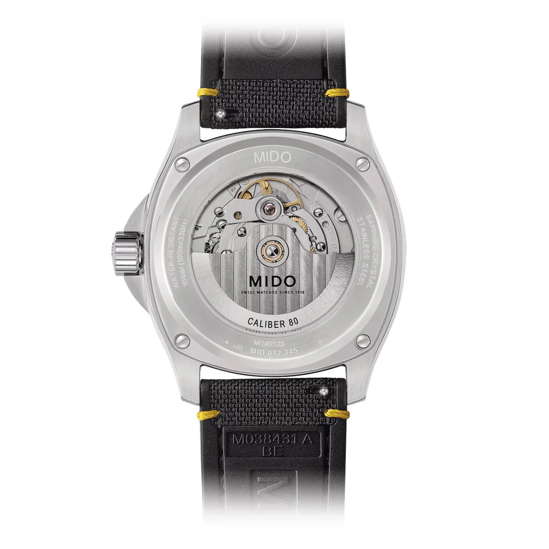 Orologio Mido Multifort Tv Big Date nero cinturino tessuto