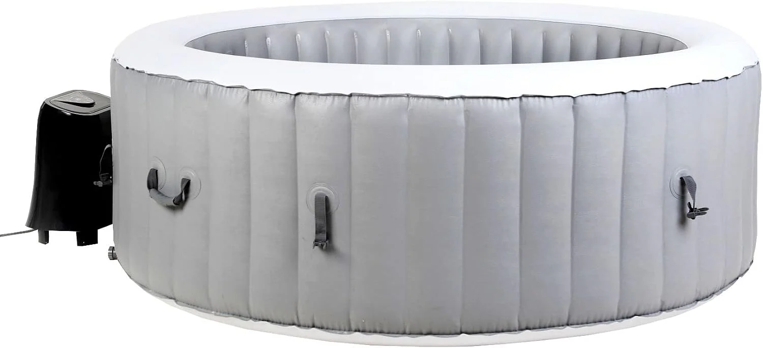 Beneo Badewannen mit Sprudelfunktion, Außendurchmesser: 208 cm, Höhe 65 cm, Grau