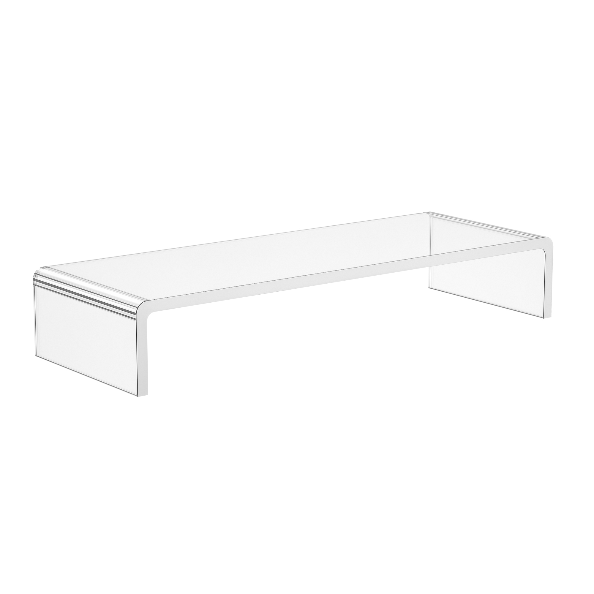 HOMCOM Monitorständer Bildschirmständer für Laptop Computer Notebook PC ergonomisch Acryl Transparent 53 x 19 x 9 cm