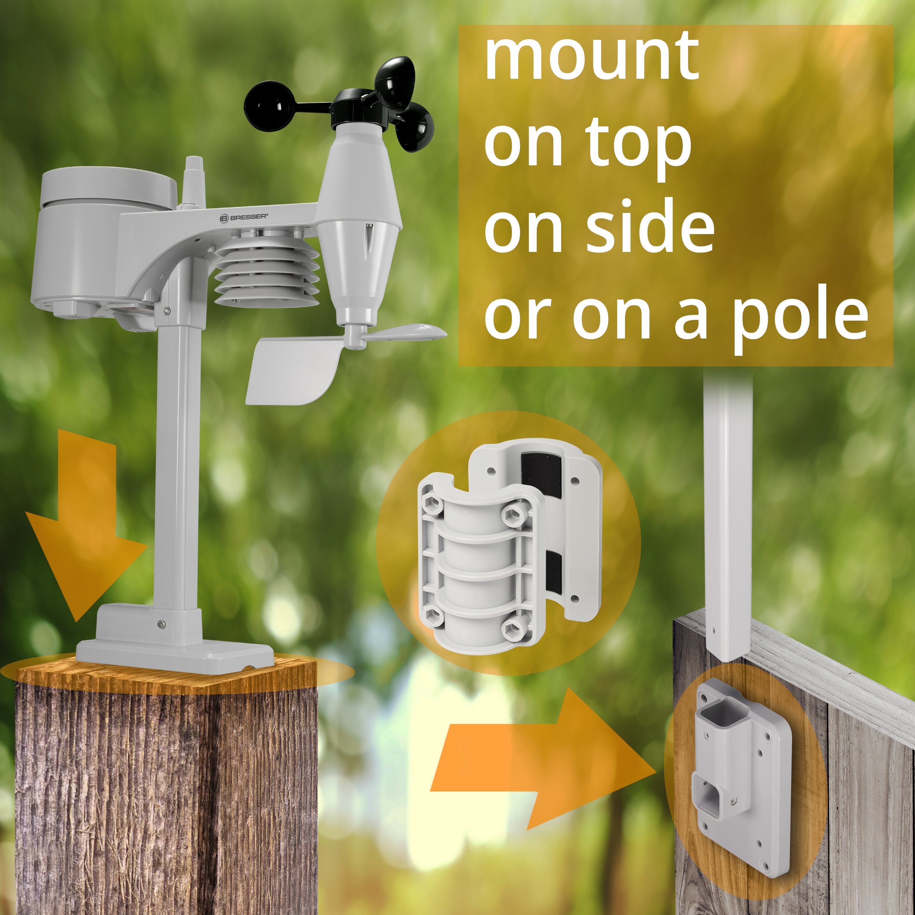 Wetterstation BRESSER 5-in-1-Außensensor für Wetterstationen 7002510/7002511/700251…