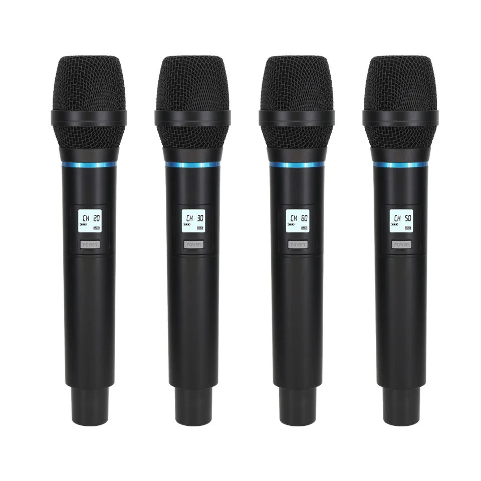 ERZHEN UHF High-End 4-Channel Wireless Microphone System #RT404