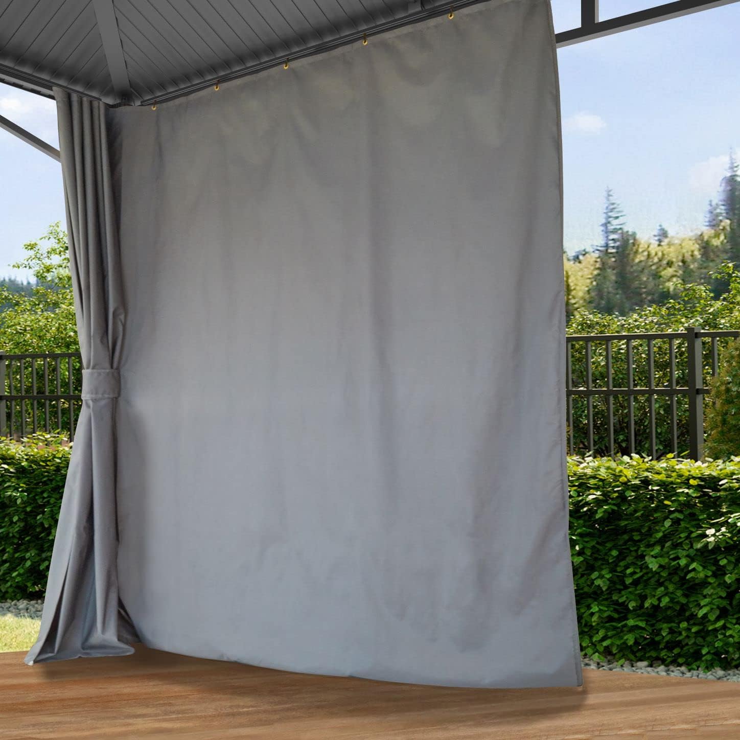TOOLPORT Gartenpavillon 3x4 m Stahldach Hardtop 4 Seitenteile in Grau, Pfosten 9x9 cm
