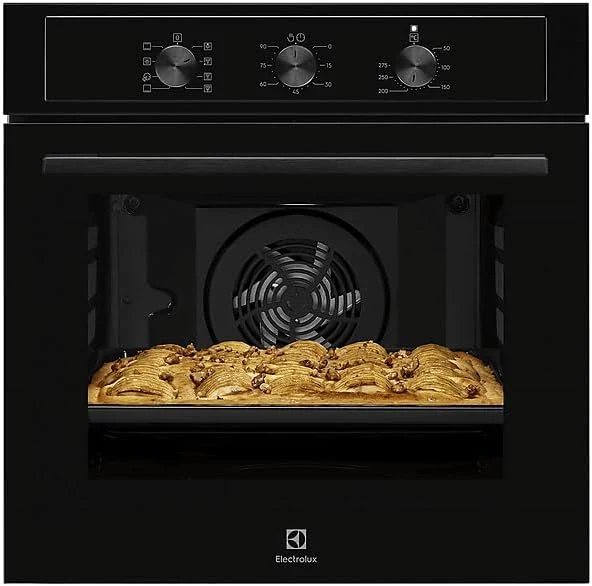 Electrolux Backofen, 568 mm, 68 l, Schwarz, EOH2H044K Serie 300 Multifunktions-, Fassungsvermögen, Klasse A+, AquaClean Reinigung