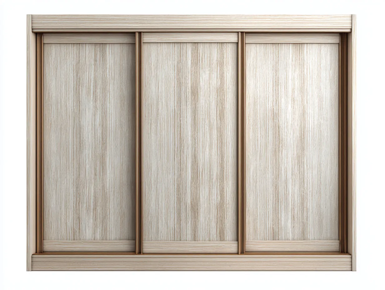 Kleiderschränke mit Schiebetüren-Holz-200x63x210 cm-Beige-Klassischer Stil