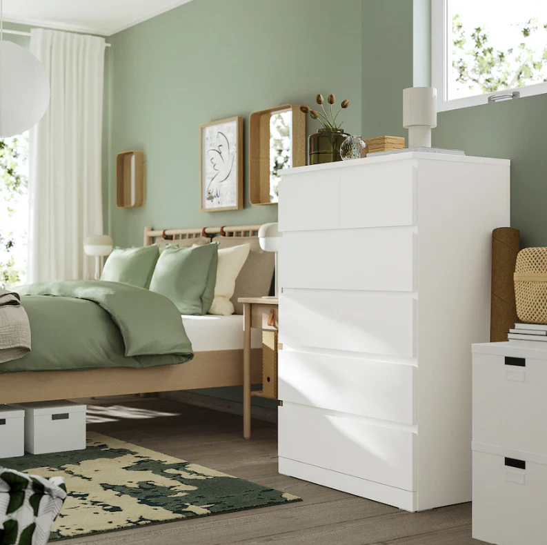 2025 IKEA MALM ladekast met 6 lades C Wit, 80 x 123 cm, modern design