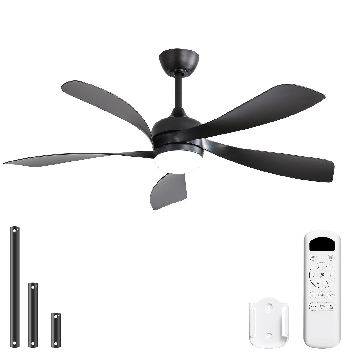 Deckenventilator 132cm Modern mit LED-Beleuchtung & Fernbedienung