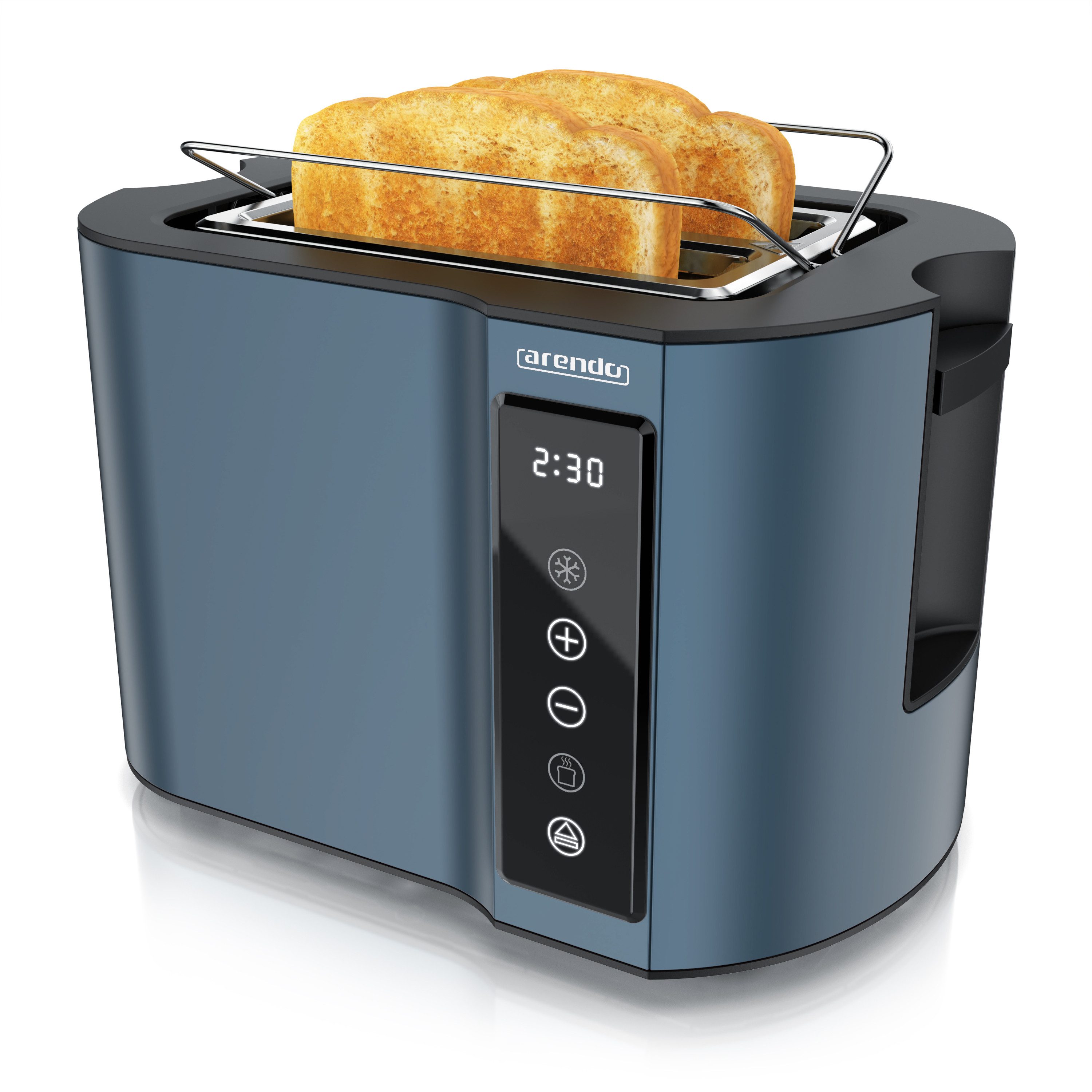 Toaster Wärmeisoliertes Doppelwandgehäuse, Display mit Restzeitanzeige