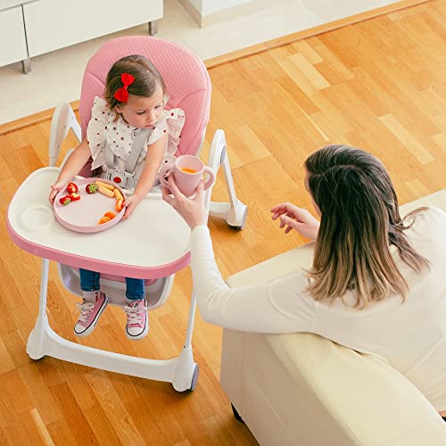 Seggiolone in alluminio per bambini, rosa : Prima infanzia
