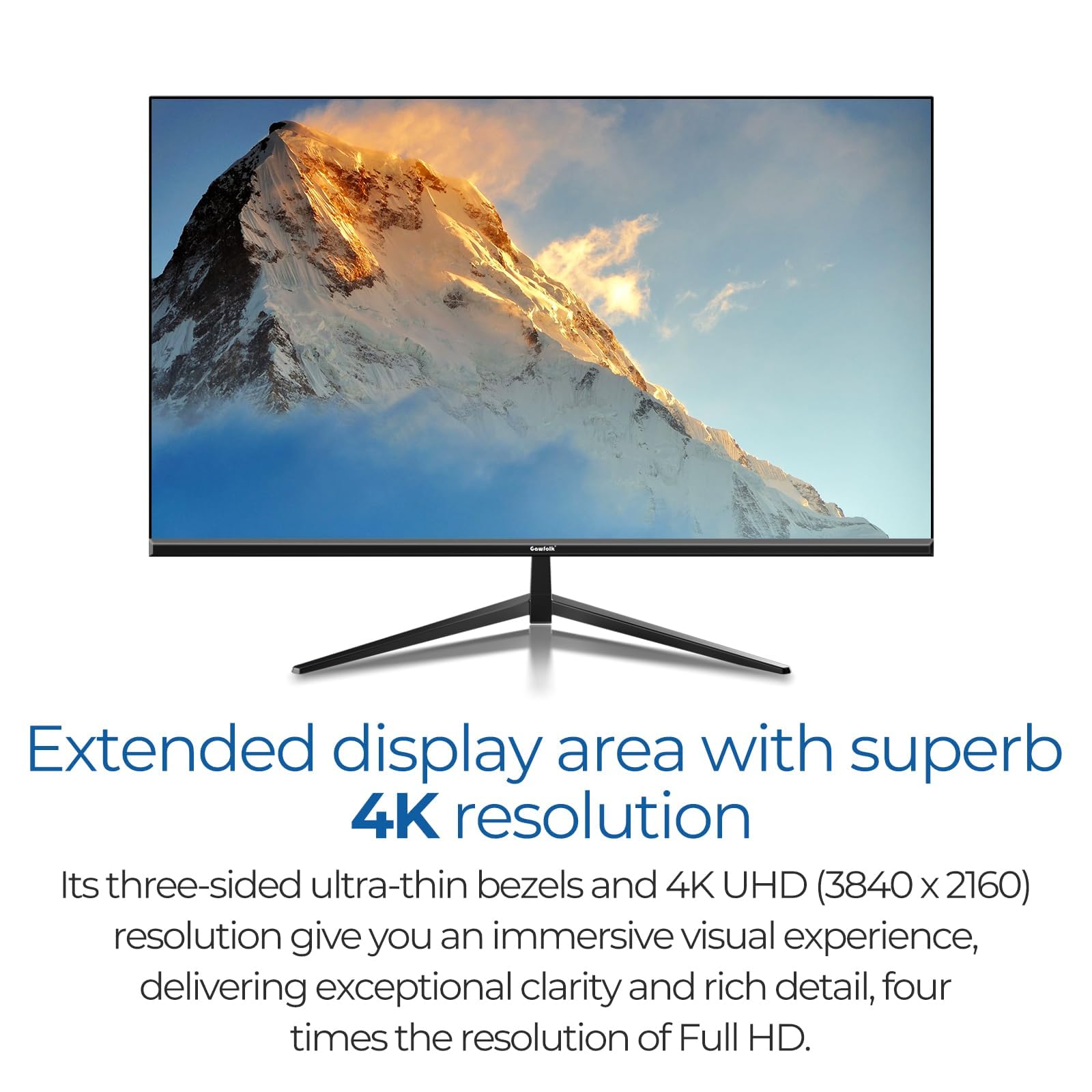 32 Zoll 4K UHD Monitor mit VA-Panel, 3840 x 2160, 60Hz, HDR, HDMI/DP und 100x100mm VESA