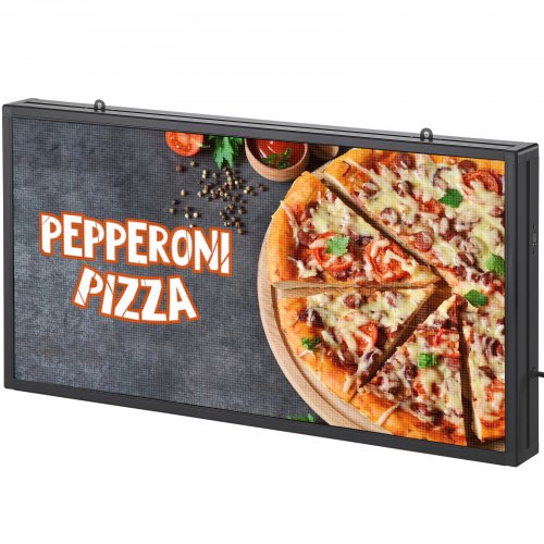 VEVOR Programmierbares LED-Schild, P5 Vollfarb-LED-Scrolling-Panel, DIY-Anzeigetafel mit Benutzerdefiniertem Textanimationsmuster, WIFI-USB-Steuerung, Nachrichten-Ladenschild 67 x 35 cm
