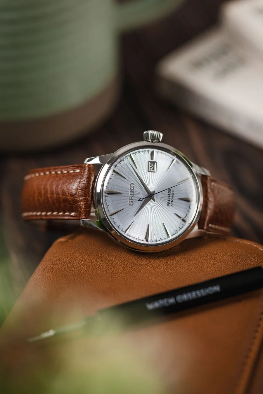 Hirsch BOSTON NQR Gold Brown Buffalo Calfskin Watchstrap