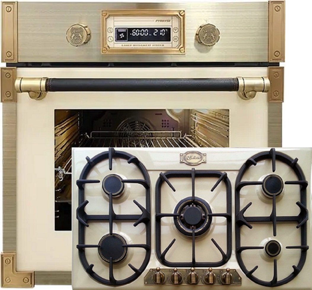 Backofen-Set Herd Set Autark Einbau Backofen 73L 60 cm+Gas-Kochfeld,90cm EH 6427 ElfAD+KG 9325 ElfEm.