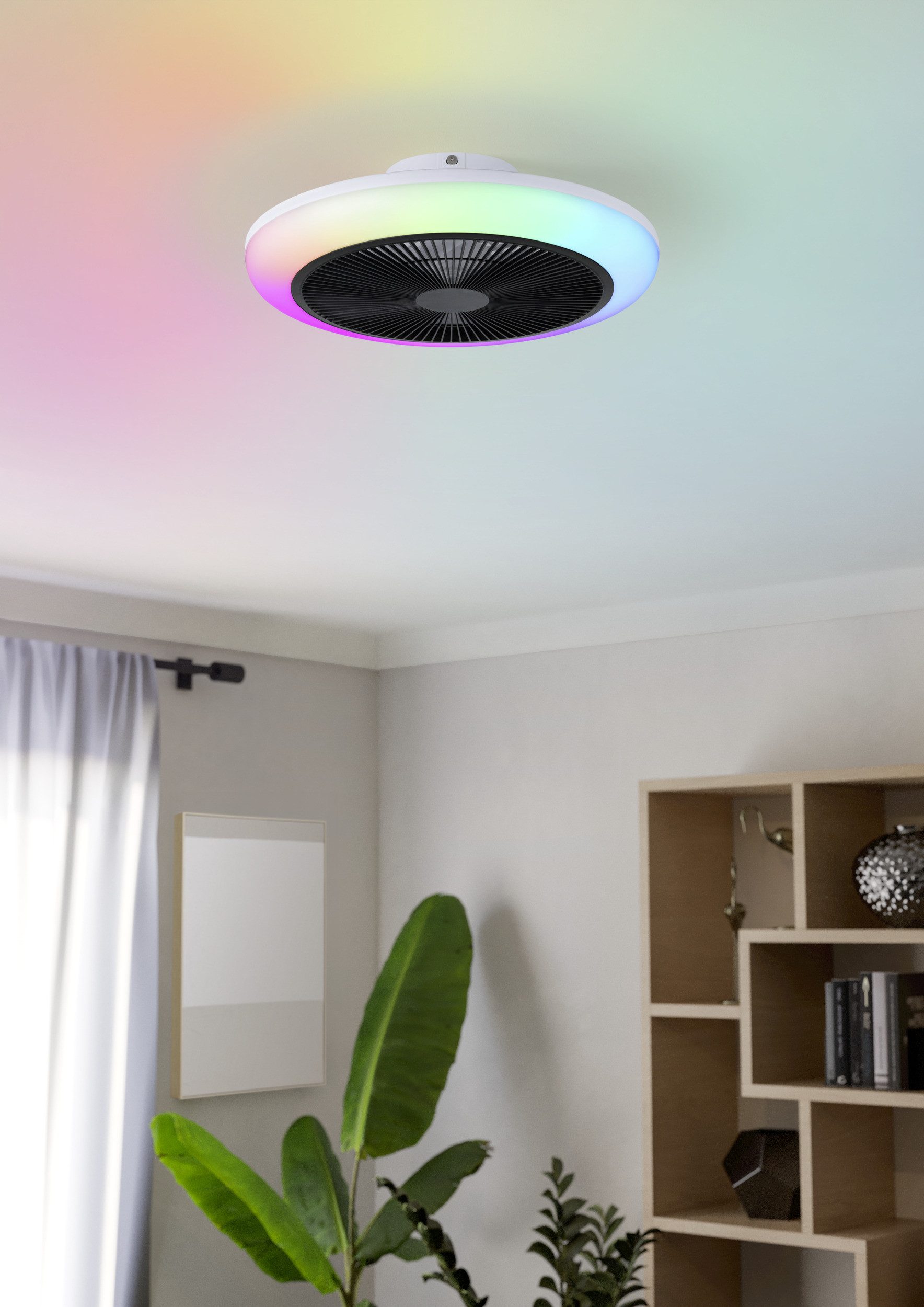 LED Deckenleuchte SAYULITA 1 Leuchte und Ventilator - ABS - LED;LED - 4X5,2W;1X4,5W