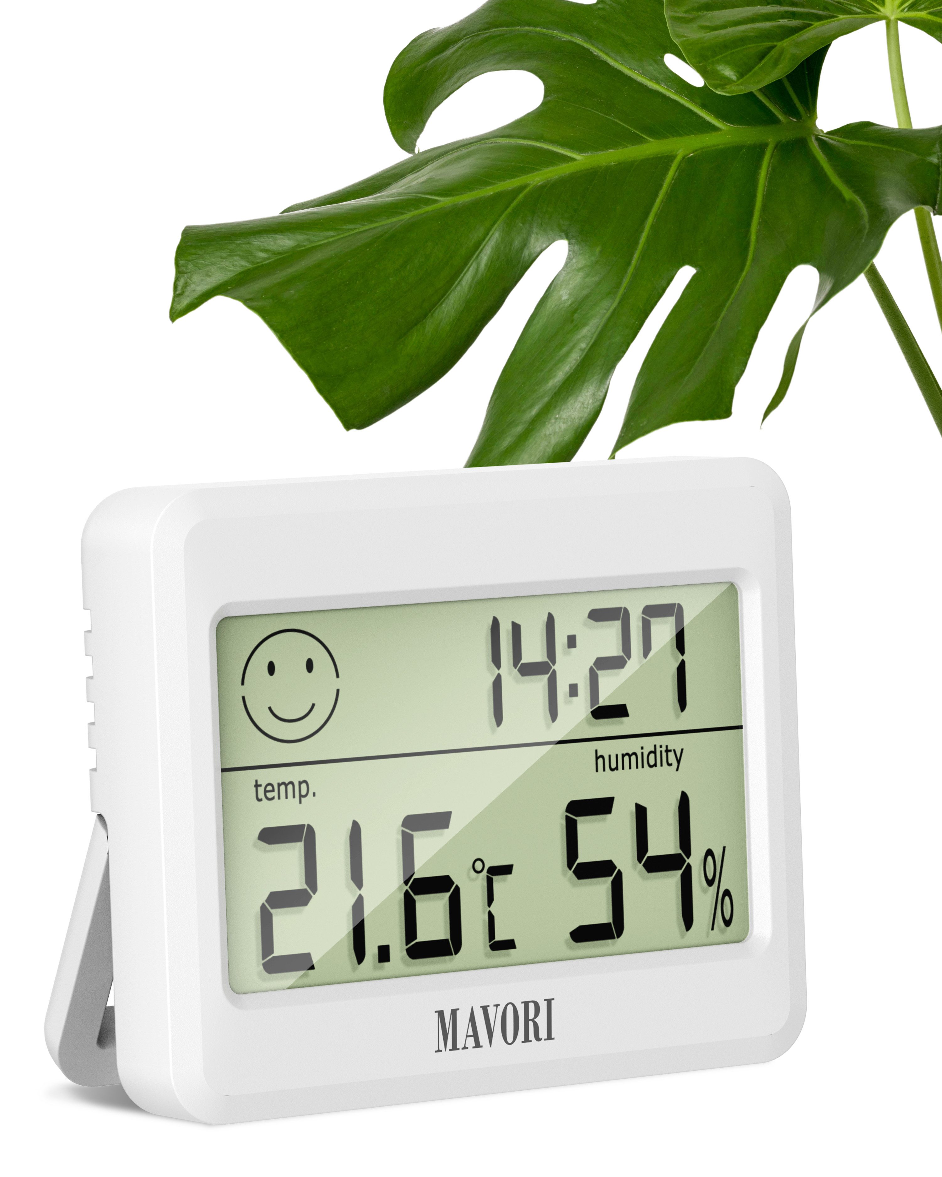 Hygrometer und Thermometer digital mit Uhr - sehr zuverlässig