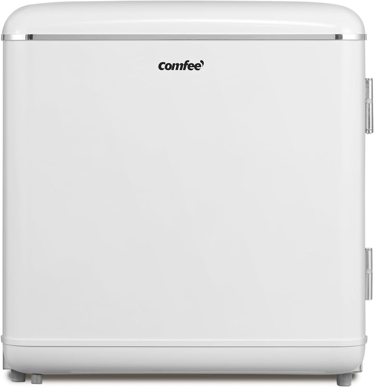 COMFEE' RCD50BL2EURT(E) Small Refrigerator, 47 Litres, Retro Design, Mini Fridge Single Door Table, Adjustable Thermostat, Quiet, Suitable for Home, Office and Hotel, Black