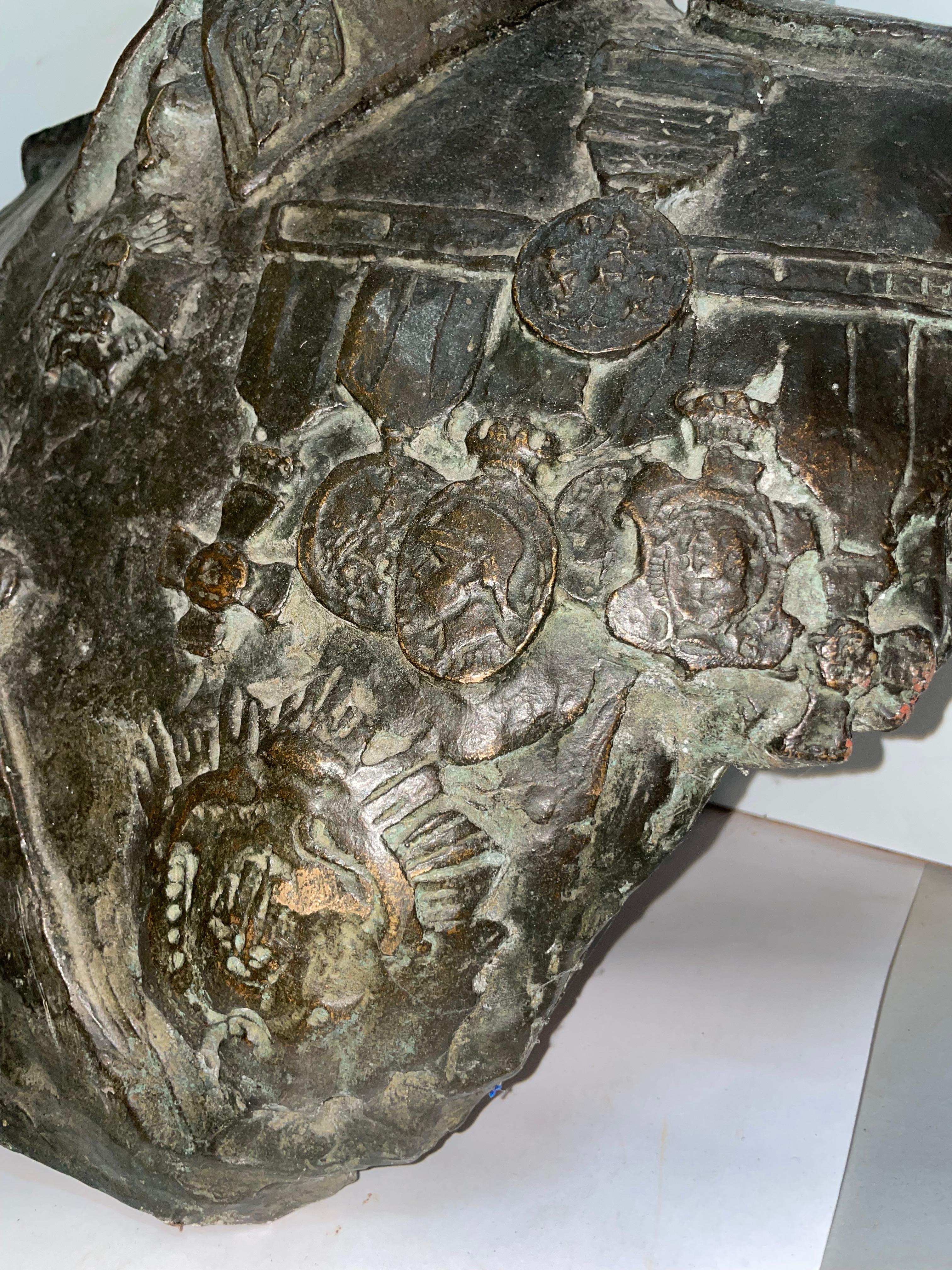 Busto Bronce De Vieja Guardia Falange.