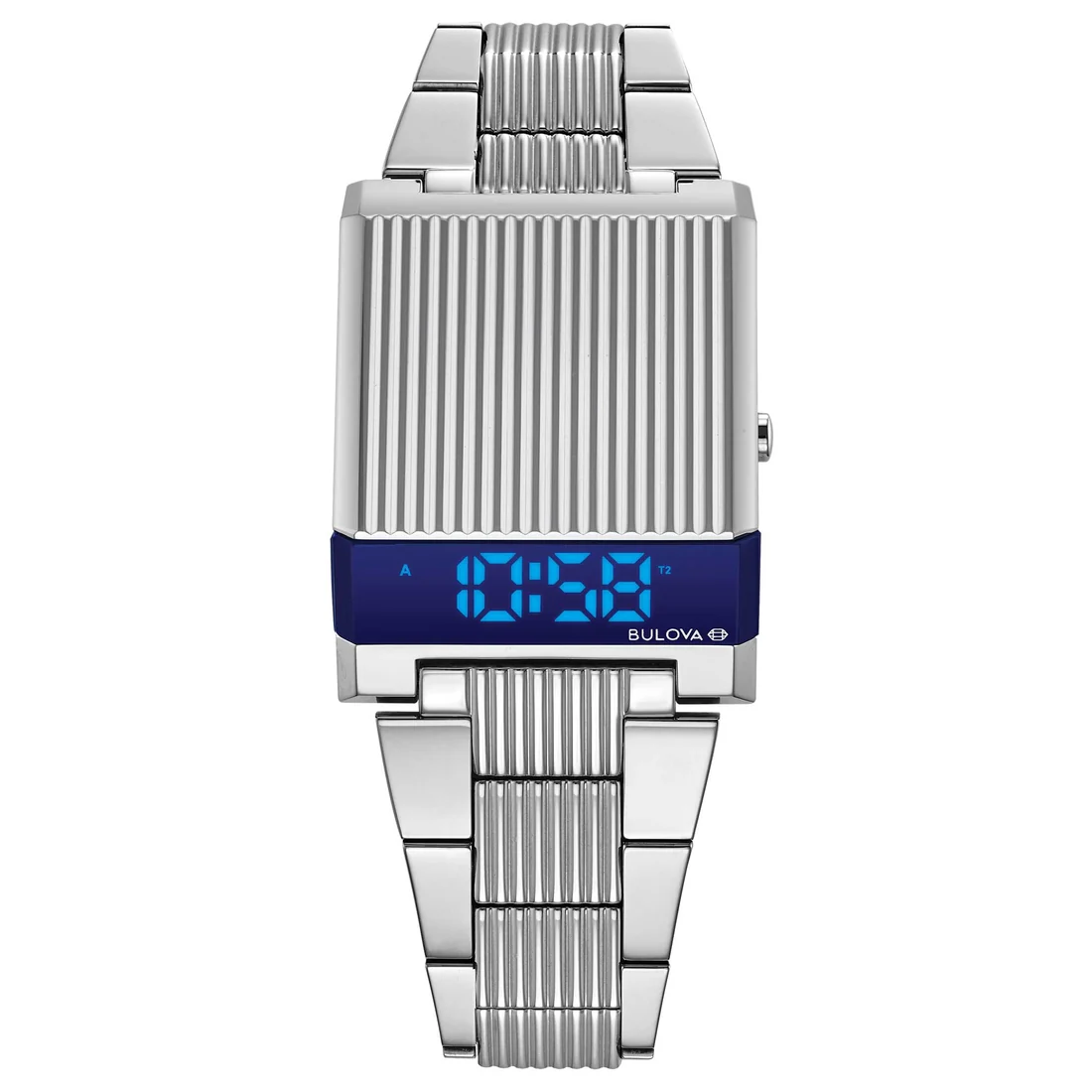 Orologio Bulova Computron 96C139 acciaio display blu