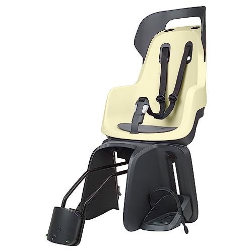 BOBIKE 8012700001   Seggiolino posteriore GO MAXI con sistema reclinabile per biciclette con ruote da 26” a 29” con ancoraggio al telaio a colori Limone Sorbetto : Sport e tempo libero