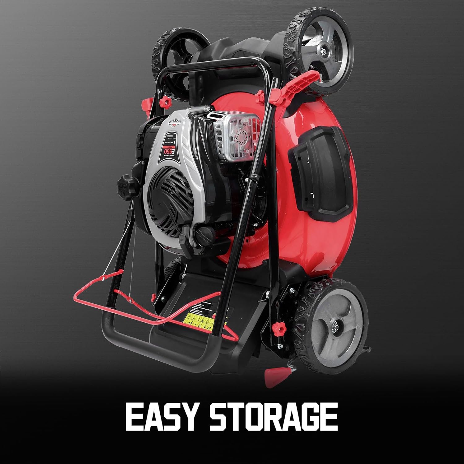 PowerSmart Self Propelled Gas Lawn Mower  22-Inch with 140cc Briggs and Stratton E550 Engine 3-in-1 Rear-Wheel Drive Lawnmower with Bagging
