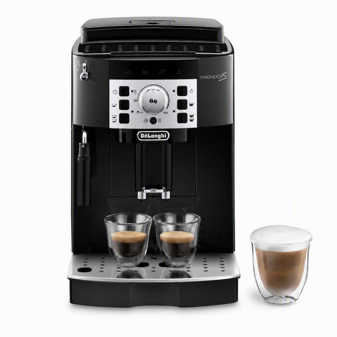 De'Longhi Magnifica S Kaffeevollautomat für 2 Getränke in Schwarz mit integriertem Mahlwerk