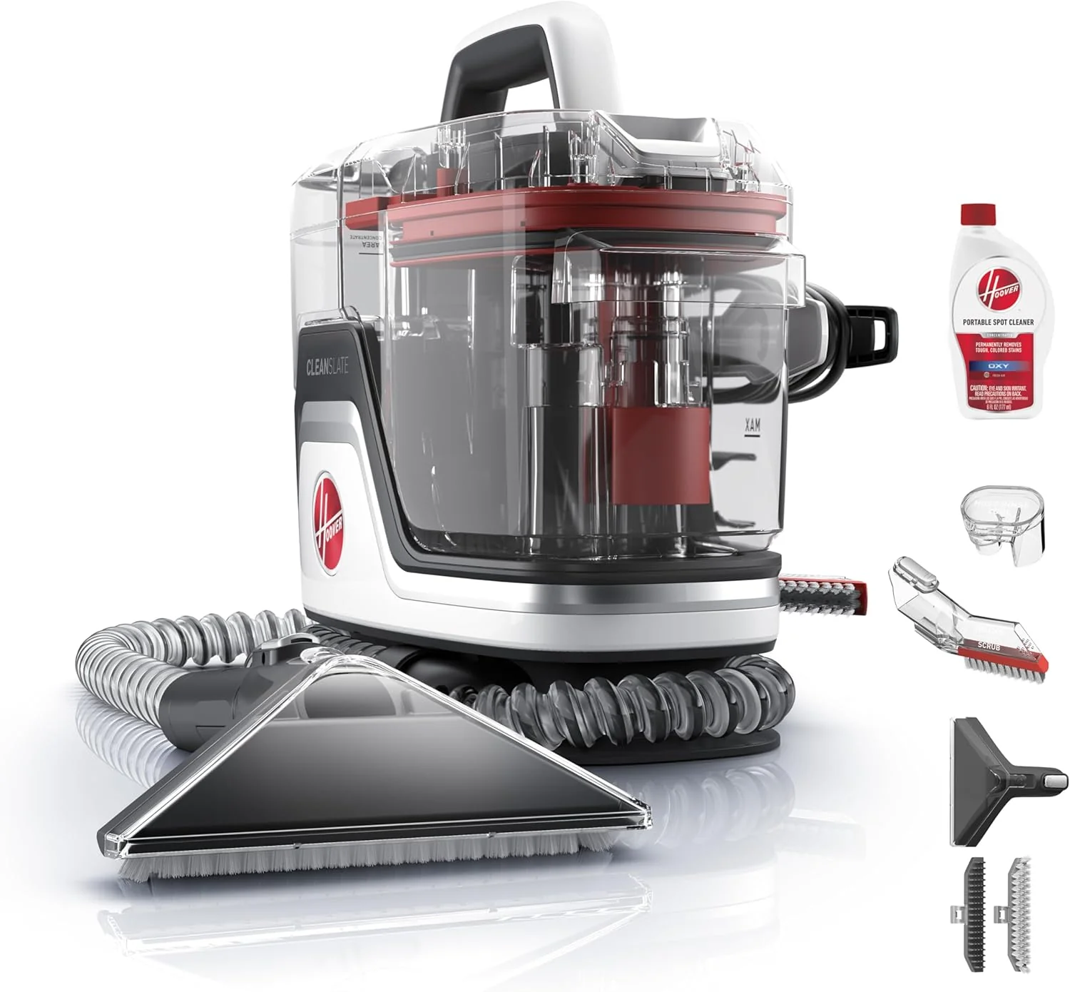 Hoover CleanSlate Plus Portable Carpet & Upholstery Spot Cleaner with Powerful Suction and Multiple Tools