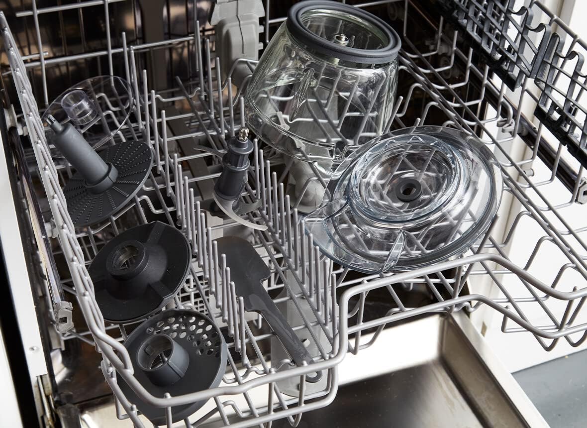 Kenwood Chopper CHP61.100WH, Potenza 500W, Ciotola da 0.5L, 2 velocità, Sistema a quattro lame, Anello antiscivolo per la stabilità del tritatutto, Lavabile in Lavastoviglie, Bianco/SIlver