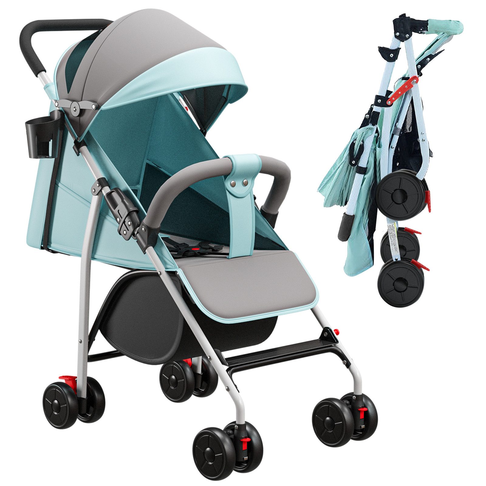 Kinder-Buggy Buggy Kinderwagen Kinderbuggy mit Liegefunktion für Kinder