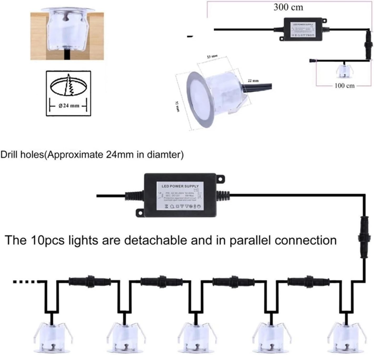 RGB-LED-Deckleuchten, IP67, wasserdicht, für den Außenbereich, 16 Farbwechsel, Landschaftsbeleuchtung mit Fernbedienung, energieeffiziente Gartenbeleuchtung (6 Stück)