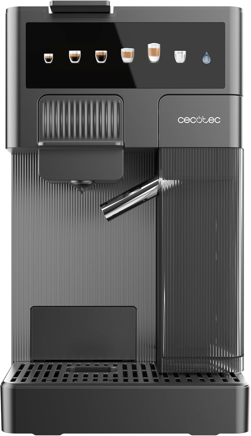 Cecotec Macchina per Caffè Espresso - Macchina Caffè a Capsule FreeStyle Latte T. 1350W, 20Bar, Serbatoio 1,6L di Acqua e 400ml di Latte, Compatibile con Caffè Macinato, Dolce Gusto, Nespresso e K-Fee