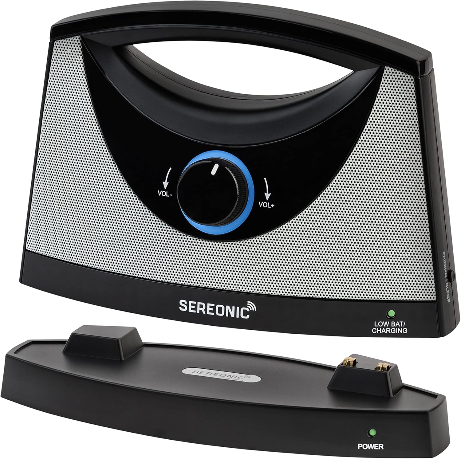 SEREONIC Draagbare Draadloze TV Luidsprekers voor Smart TV �C Ideale Luidspreker voor Televisies zonder Dreunend Geluid �C Draadloze TV Luidspreker voor Slechthorenden en Senioren �C Bereik 30 m