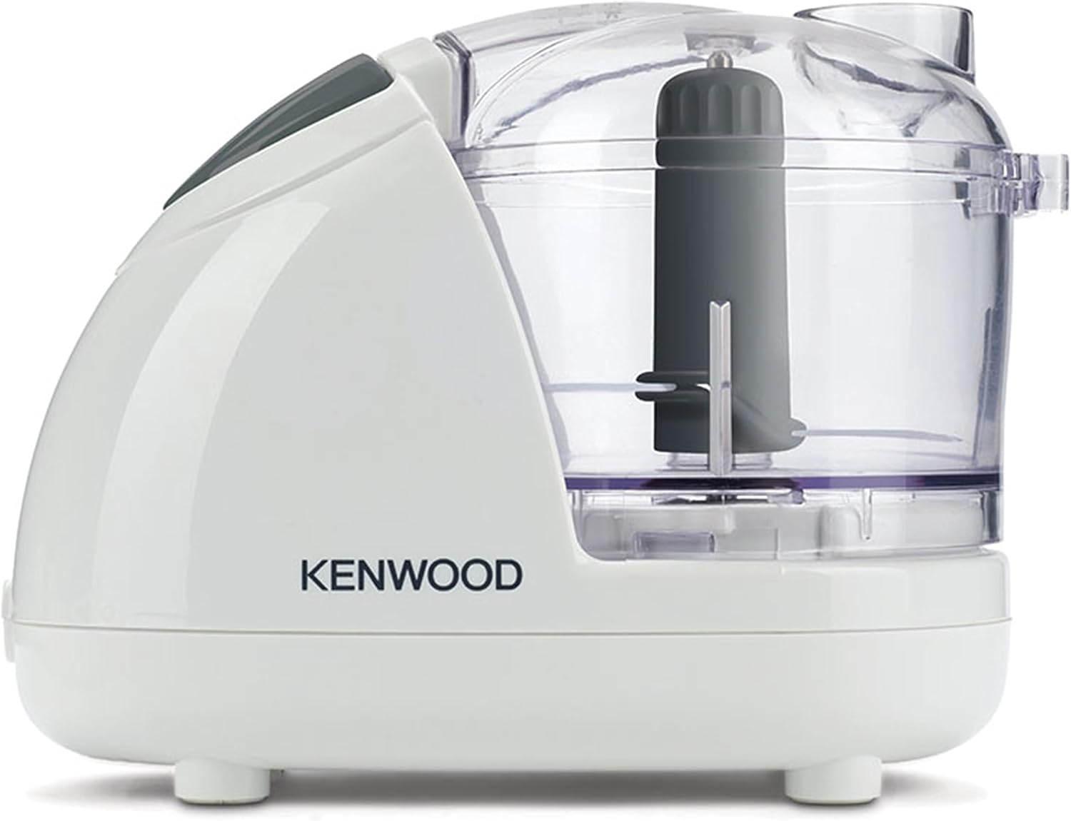 Kenwood Chopper CHP61.100WH, Potenza 500W, Ciotola da 0.5L, 2 velocità, Sistema a quattro lame, Anello antiscivolo per la stabilità del tritatutto, Lavabile in Lavastoviglie, Bianco/SIlver