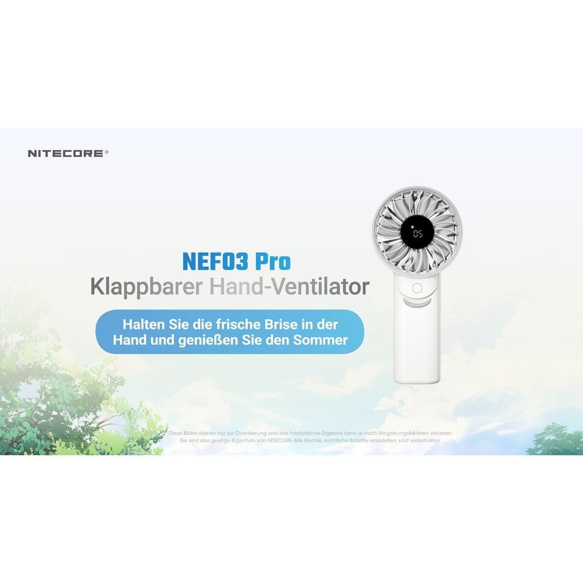 Handventilator NEF03 Pro - Handventilator Weiß