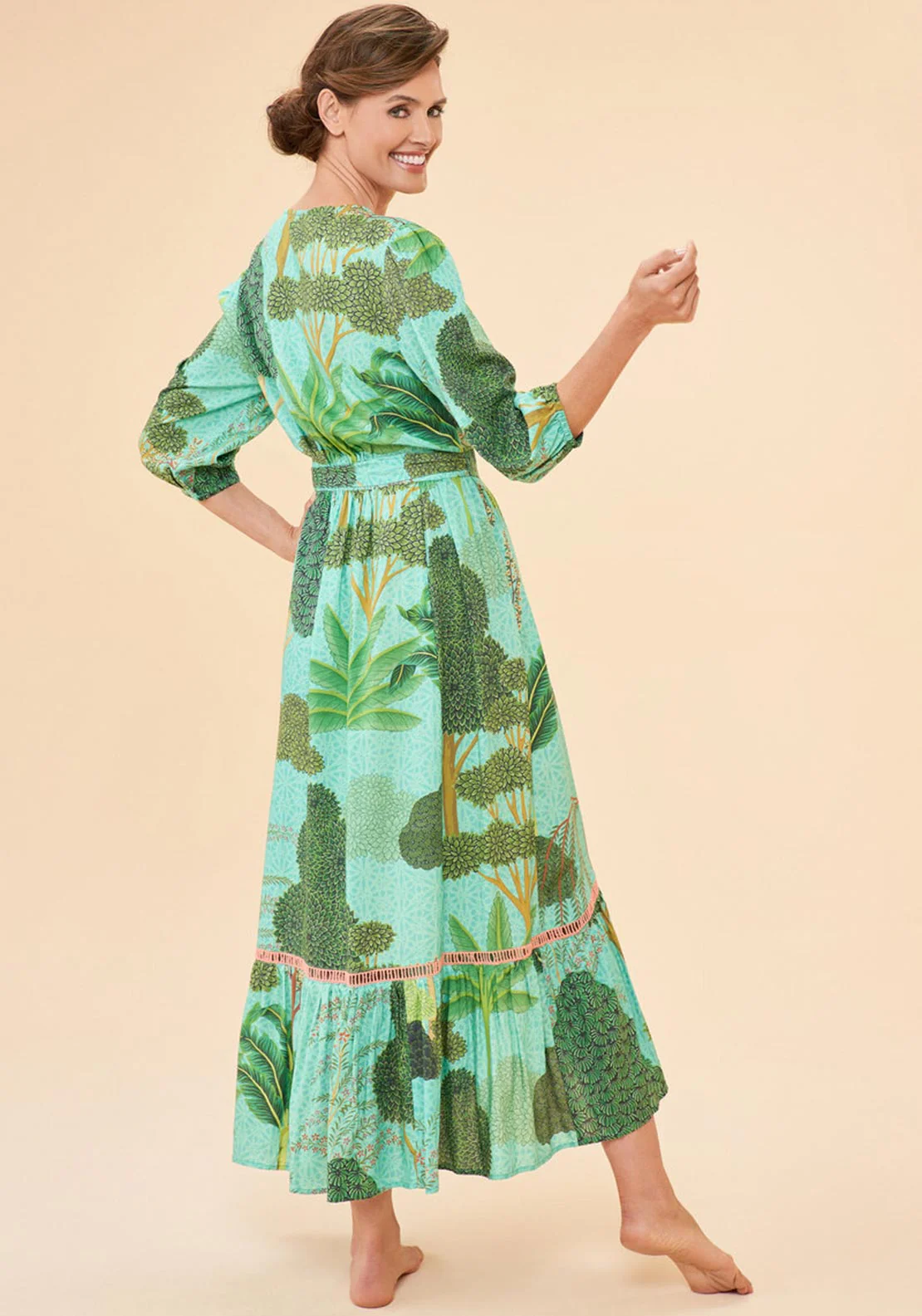 Powder Secret Paradise Wrap Dress , Aqua
