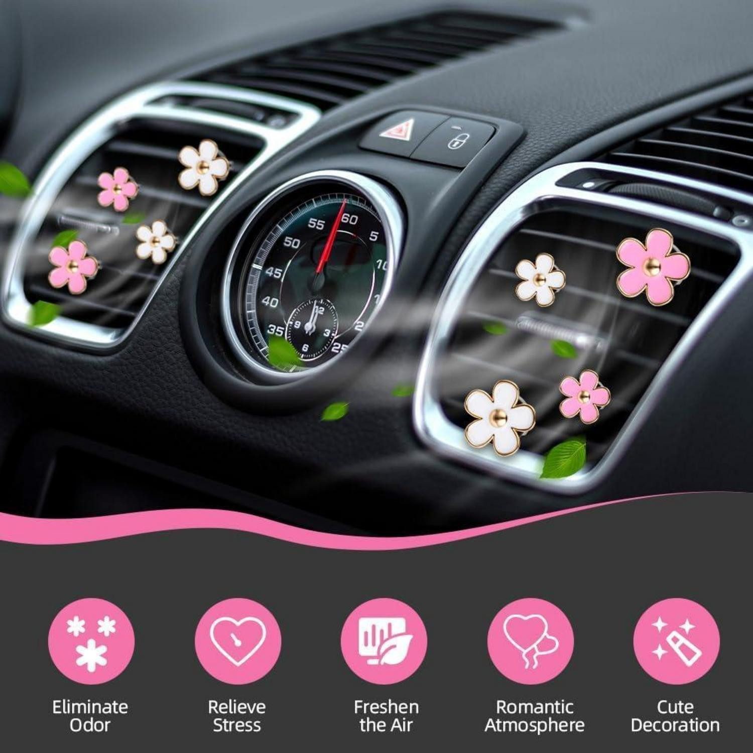 Diffuser Auto Diffuser 8 Stück Gänseblümchen Lufterfrischer Vent Clips
